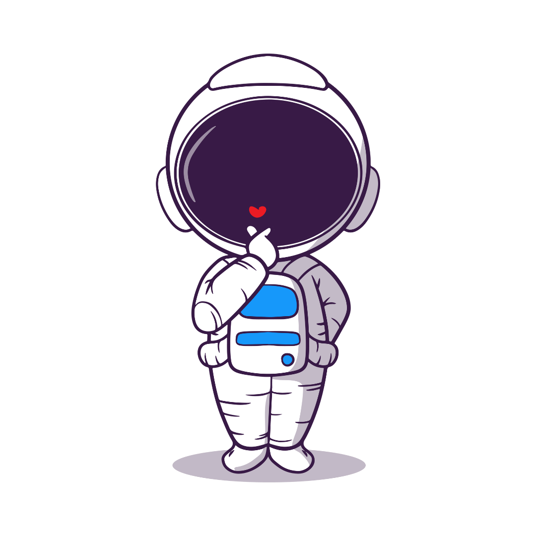 Astronaute LYRA qui fait un coeur