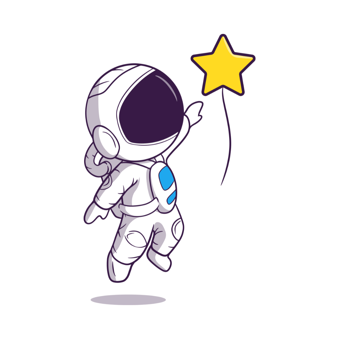 Astronaute LYRA qui attrape une étoile